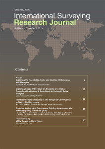 International Surveying Research Journal Vol 1 No 1 - 2011